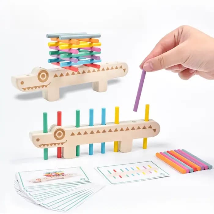 Jeu de correspondance des couleurs Montessori en bois pour les tout-petits, jouets éducatifs de Cogn