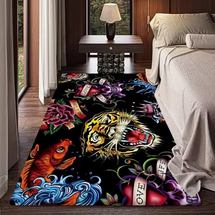 E-Ed h-hardy tatouage tigre jeu Film longs tapis Style nordique maison paillasson salle de bain-toil