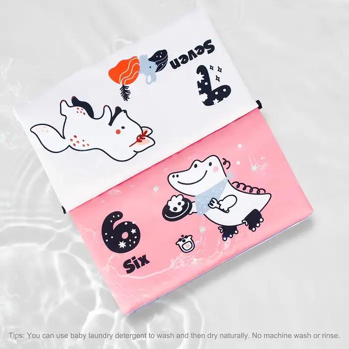 Livre en tissu pour bébé avec miroir déformé, dessin animé doux, interactif Parent-enfant, jouet édu