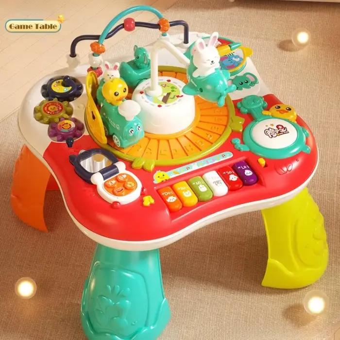 Table de jeu multifonctionnelle pour enfants, Train électrique pour l'éducation précoce, apprentissa