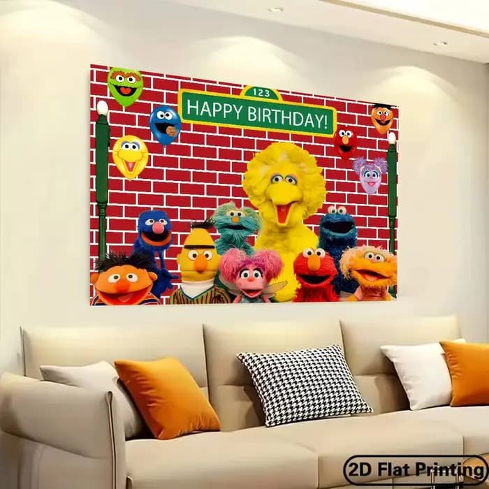 Décor de fête d'anniversaire sur le thème des biscuits monstres de dessins animés, fournitures pour 