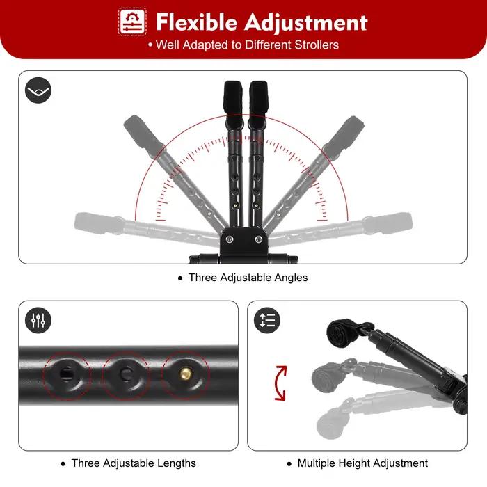 Planche de poussette 2-en-1 pour tout-petits, capacité 25 kg, marchepied et siège amovible, réglable