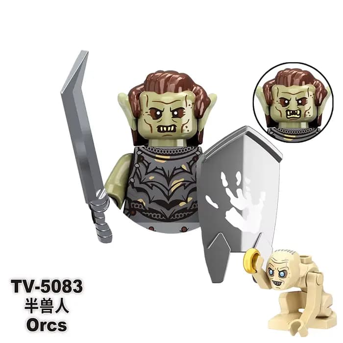 Anneau de briques de film pour cadeaux, blocs de construction de chevalier médiéval, Mini figurines 