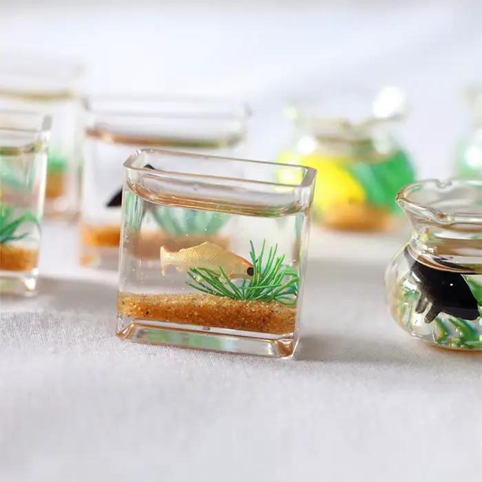 1Pc poupée Aquarium maison de poupée Miniature verre Aquarium bol Aquarium maison de poupée maison o