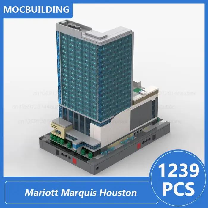 Mariott Marquis Houston Architecture Model Moc importer décennie ks, DIY Assemble Bricks, Display Co