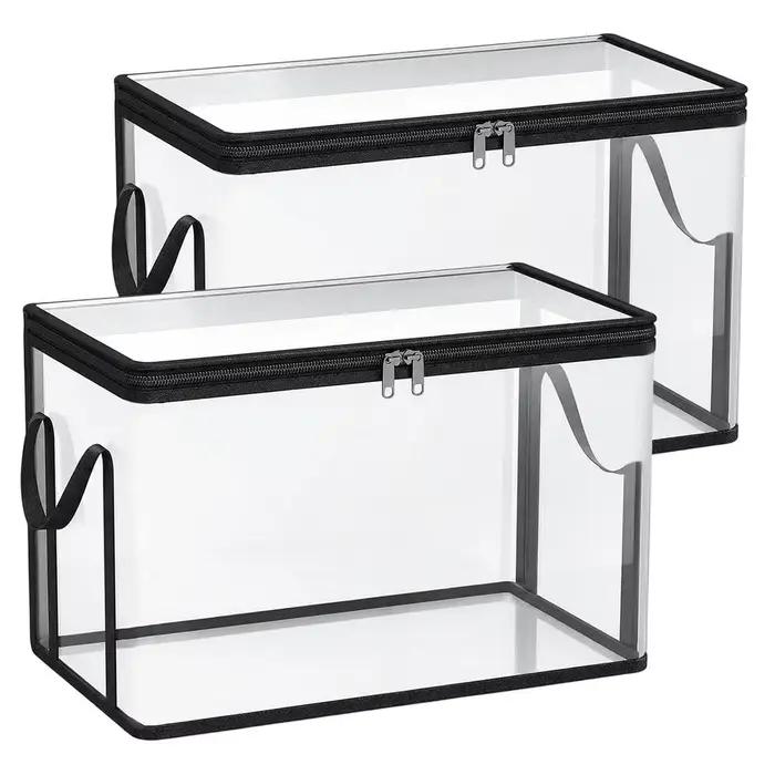Conteneur de rangement multifonctionnel pour jouets, 2 pièces, bacs d'organisation pour poupées en p