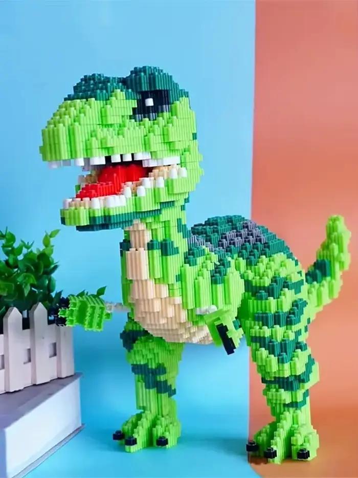 Ensemble de blocs de construction de dinosaures et d'animaux 4000, puzzle éducatif 3D, jouets de con
