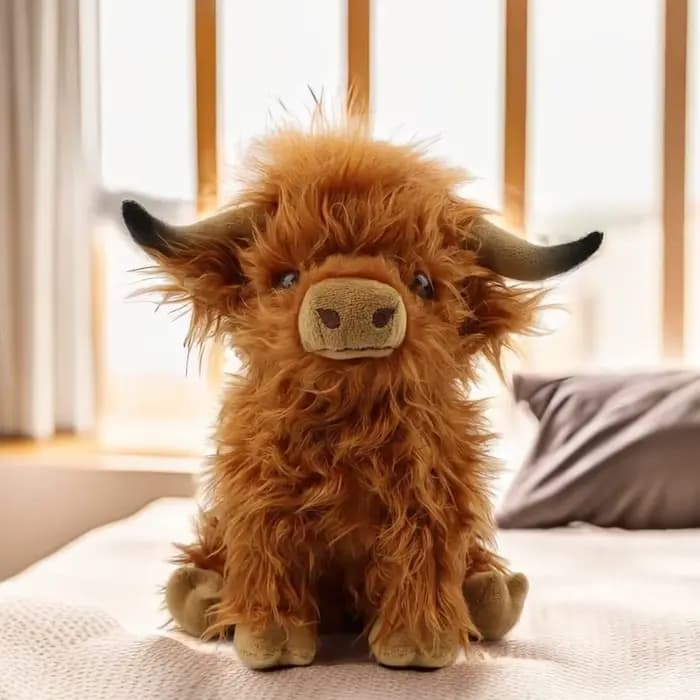 CYISONAL Highland vache animaux en peluche peluche taureau peluche poupée animale cadeau doux pour e
