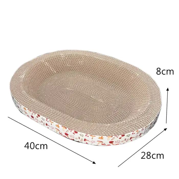 Planche à gratter pour chat, protection des meubles, jouets à griffes, papier ondulé ovale, nid de c