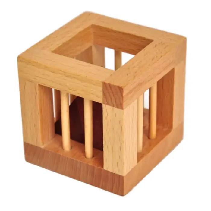 Déverrouiller le casse-tête en bois Puzzle Luban serrure ouverture Puzzle boîte IQ Puzzle esprit cas