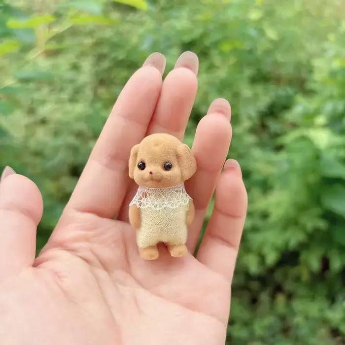 Simulation forêt lapin famille bricolage Playset Mini lapin ours Figure jouet poupées enfants cadeau