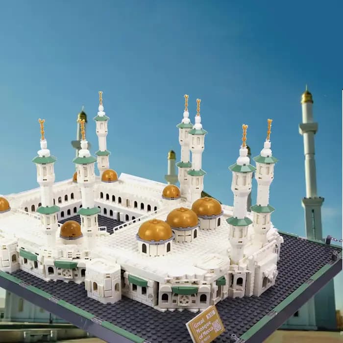 Modèle de construction de la Grande Mosquée de la Mecque, architecture islamique célèbre de l'Arabie