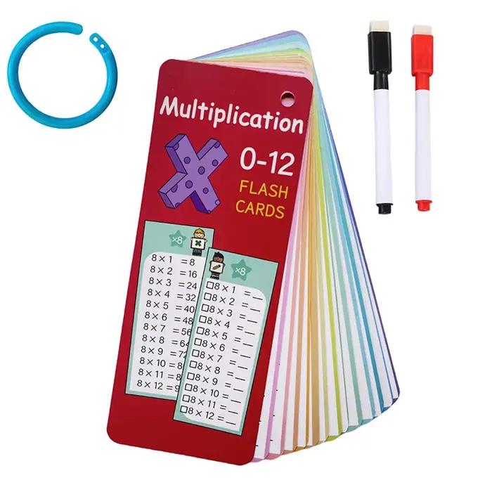 Tableau de Multiplication 0-12, cartes de table de multiplications, outil d'apprentissage des mathém