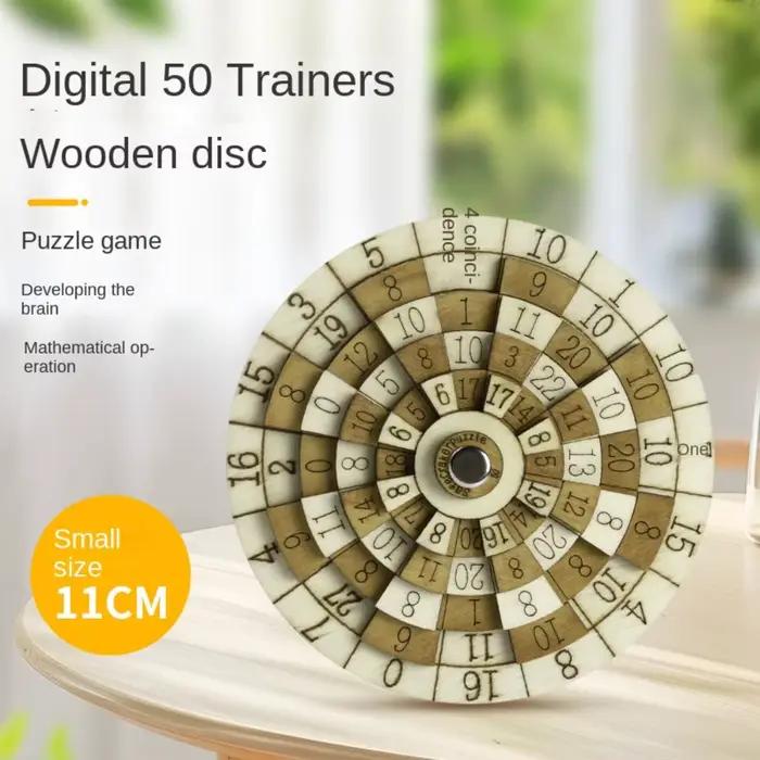 Test IQ Puzzle numérique en bois casse-tête boucle Puzzles Huarong route numéro Puzzle esprit logiqu