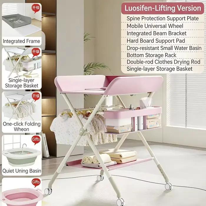 Table à langer pour bébé, station de soins pour nouveau-né, table à langer pliable, table de massage