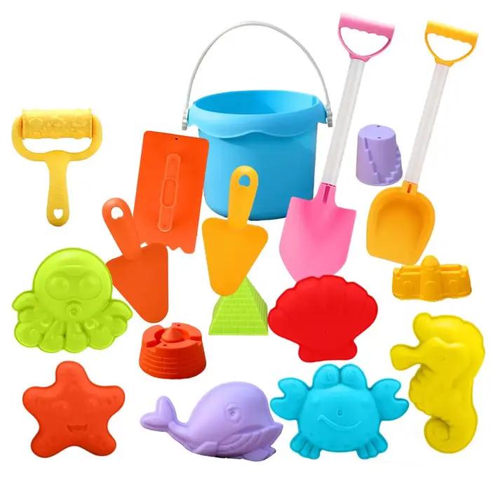 Ensemble de jouets de plage pour enfants, kit de jeu de sable et d'eau pour bébé avec seau, pelle, r