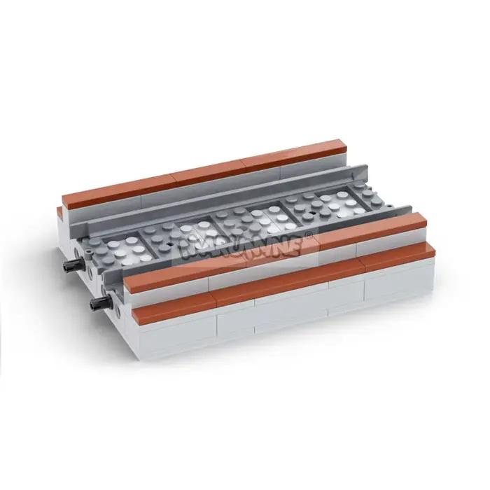 Marumine – rampe de voie ferrée MOC pour chemin de fer, modèle Compatible avec le Kit de briques, bl