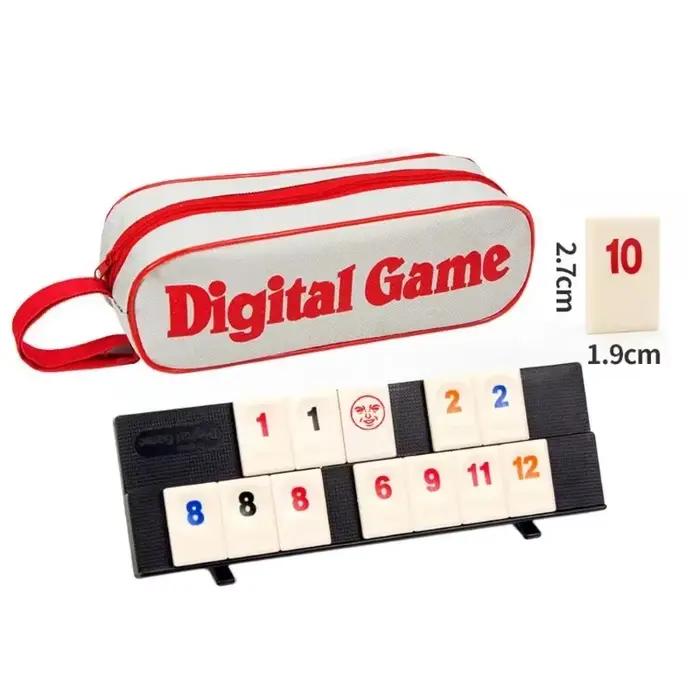Jeu de société classique Rummy Tile à mouvement rapide 2-4 personnes, jeu numérique de Mahjong israé