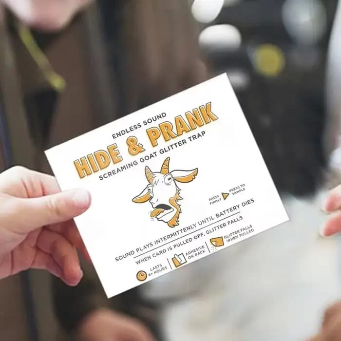 Carte de vministériels x de chèvre pour fête de festival, jouet de farce Scream, batterie 62