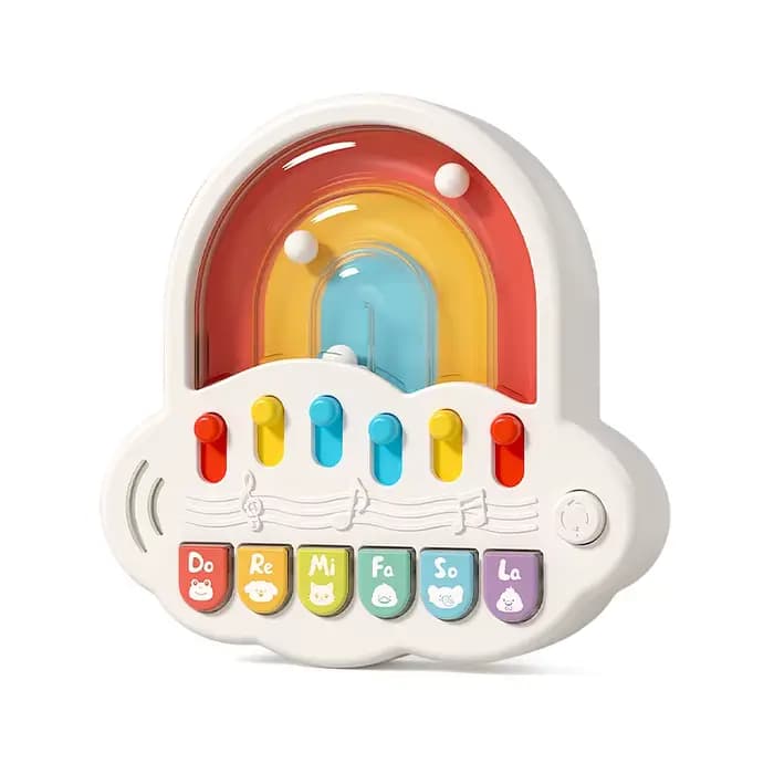 Clavier électronique lumineux arc-en-ciel pour enfants avec divertissement multi-modes