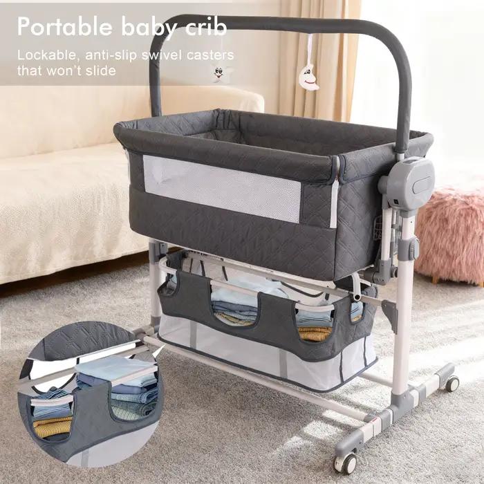 Berceau électrique intelligent pour bébé, berceau à bascule automatique, Bluetooth, musique, minuter