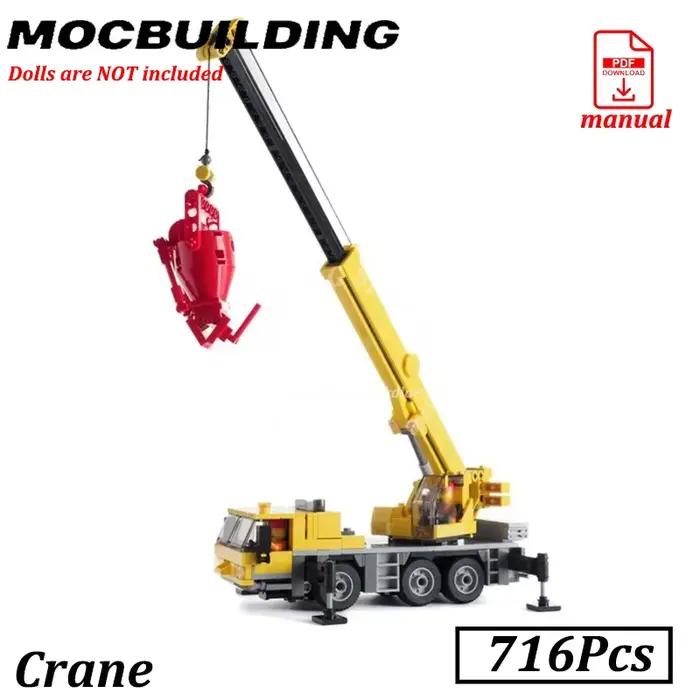 Camion benne d'entretien de route de ville, compacteur de pavés, grue lourde, bloc de Construction M