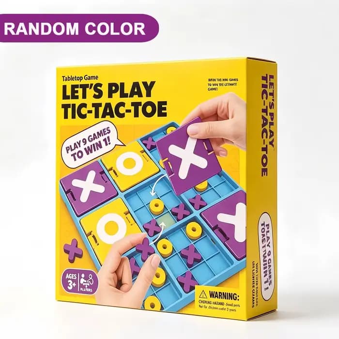 Jeu de société Tic Tac Toe, jeu de puzzle de bureau classique pour deux joueurs, jeu de réflexion in
