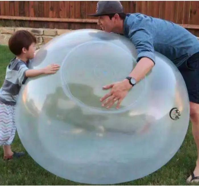 Boule à bulles pour enfants, jouet d'extérieur, Air doux et rempli d'eau, ballon gonflable, jeu de f