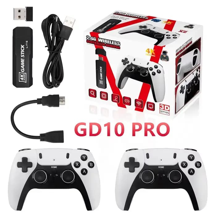 Nouvelle console de jeu vidéo GD10 PRO, manette sans fil double 2.4G, jeu 4K, 58000 jeux, 256 Go, je