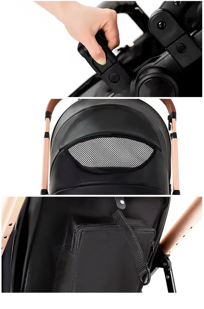 Poussette bébé 3 en 1, poussette légère pliable avec accessoires, poussette, landau, siège auto bébé