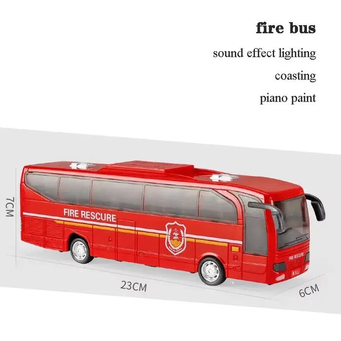 Voiture de Bus de visite de Simulation avec éclairage musical, modèle de voiture à inertie, jouet po