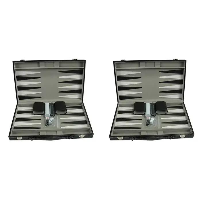 B78B-2X ensemble de Backgammon-classique 14.75 pouces ensembles de Backgammon pour adultes jeu de so