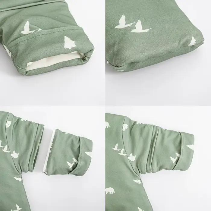 Sac de couchage pour bébé de 0 à 24 mois, avec manches amovibles, couverture anti-coup de pied, sacs