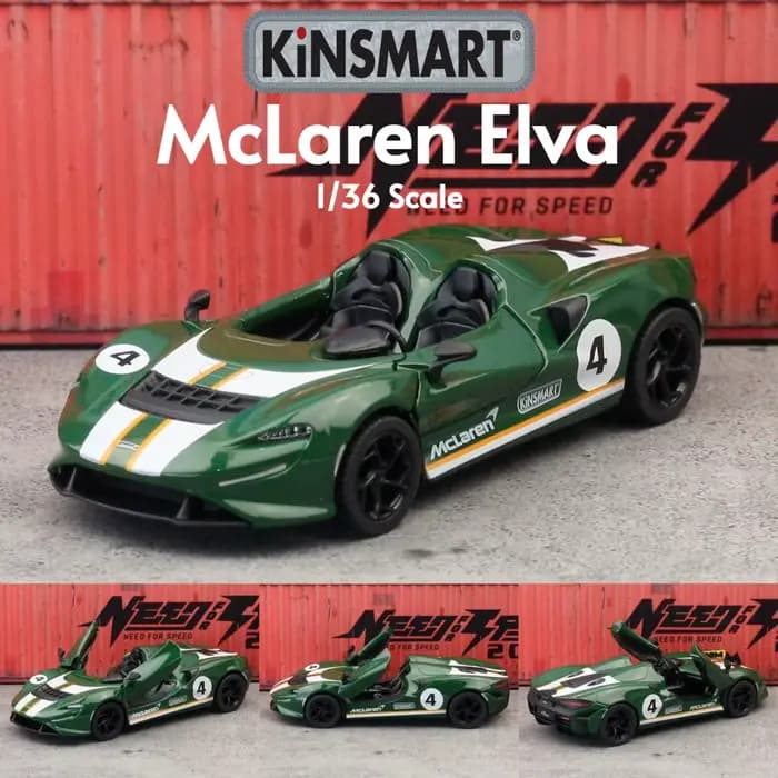 KiNSMART jouet voiture modèle 1/36 McLaren Elva Super Sport moulé sous pression alliage Miniature re