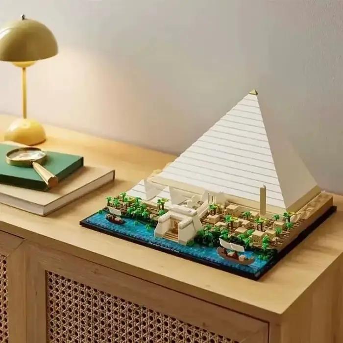 Nouvel ensemble de construction de la Grande Pyramide de Gizeh de 1476 pièces, cadeau de Noël pour e