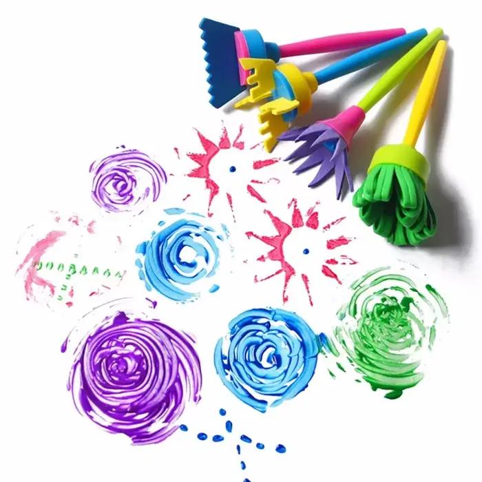 Ensemble de pinceaux éponge pour peinture, jouets de dessin pour enfants, tampon EVA, déchets artist