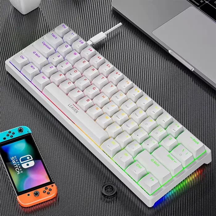 K620 Mini clavier mécanique de jeu 61 touches rvb Hotswap type-c clavier de jeu filaire PBT claviers