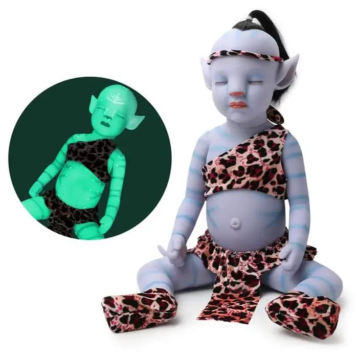 Poupée Avatar Reborn lumineuse pour enfants, jouets réalistes, accessoires de décoration pour chambr