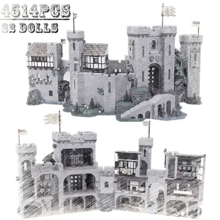 4514 pièces Lion King Knight, château médiéval géant, blocs de construction difficiles à assembler, 