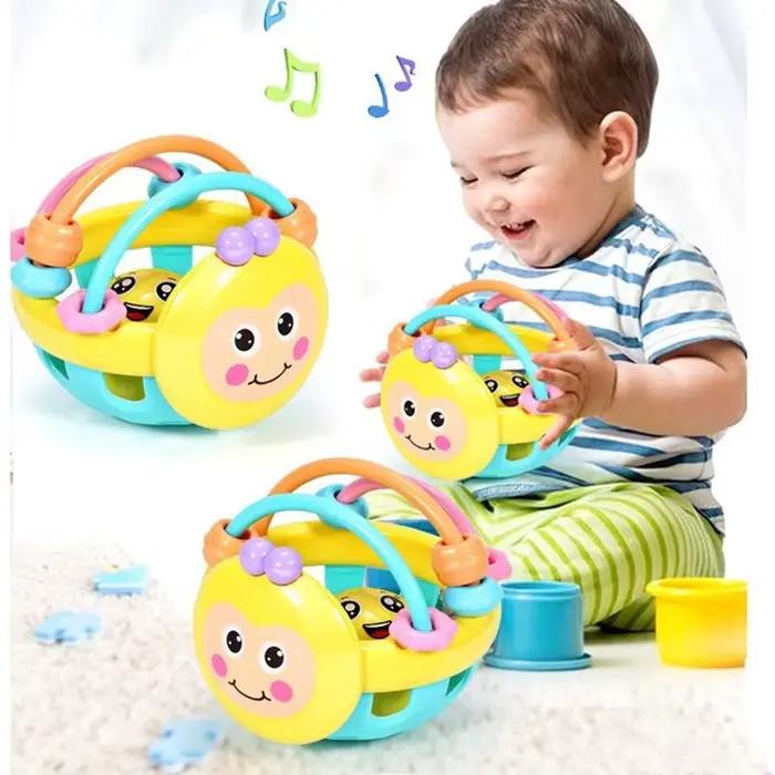 Jouets de dentition doux pour bébé, anneau de dentition sensoriel éducatif précoce pour nouveau-né, 