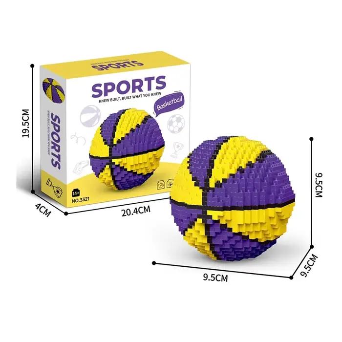 Blocs de construction de terrain de sport créatifs, jouets de Football, basket-ball, Puzzle, modèle 