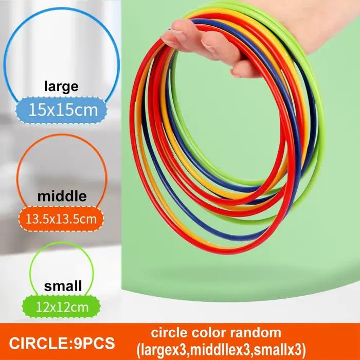Jeu de Cercle de Lancer pour Enfants, Virole, Jouets Empilés, Amusant, Nik, Extérieur, Interactif, P
