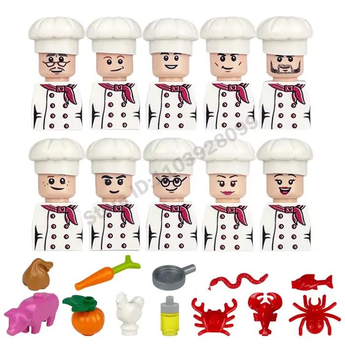 Jouets DIY pour enfants, figurines d'action de ville, blocs de construction, enseignants, pompiers, 