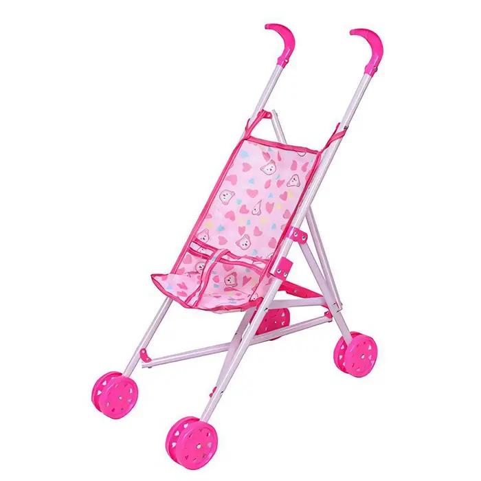 Poussette de poupée pliable colorée, 1 pièce, légère et Stable, jouet d'apprentissage pour bébé