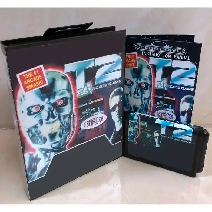 Nouveauté T2 The Arcade Game, carte de jeu 16 bits MD avec boîte de vente au détail et manuel pour S