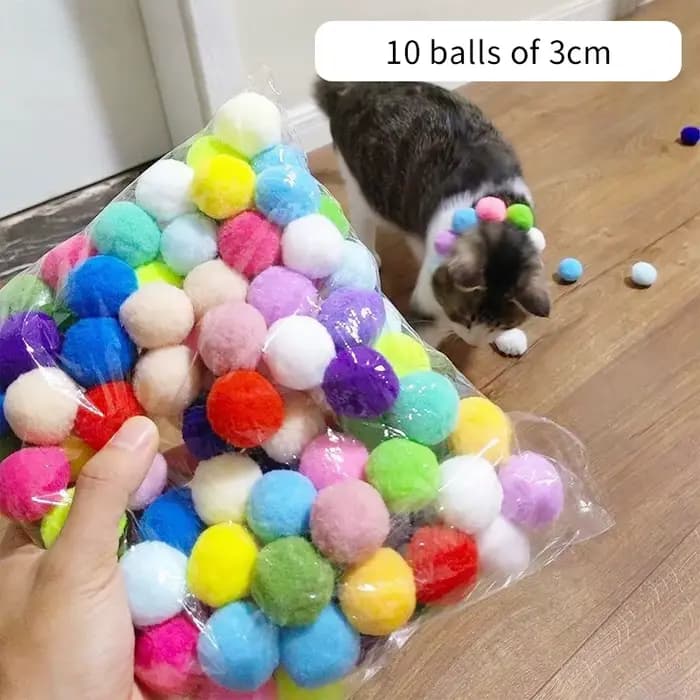 Jouet coule amusant pour chat, balle en peluche, lance une balle à rebond silencieuse pour taquiner 