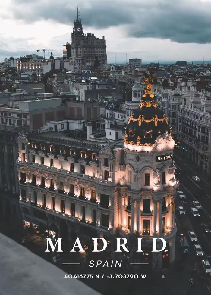 Puzzle de 1000 pièces, paysage urbain de voyage, Madrid, Paris, New York, monument, puzzle anti-stre