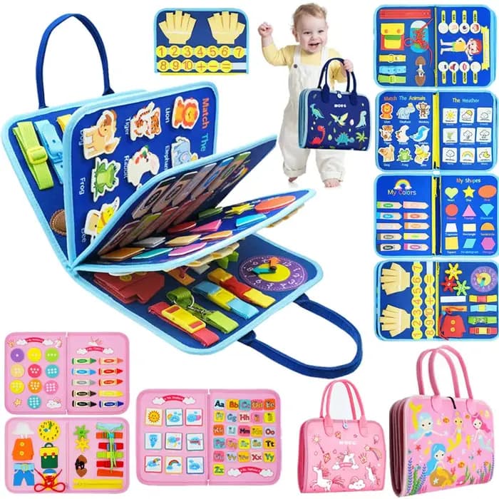 Planche occupée Montessori, jouets pour tout-petits, livre sensoriel préscolaire, éducation précoce,