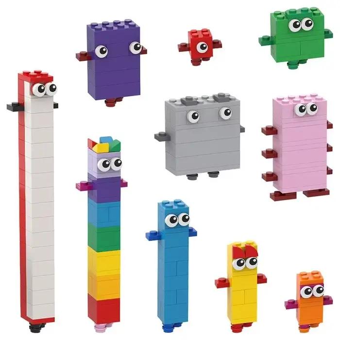 Modèle d'assemblage de chiffres créatifs, briques de construction MOC, transforme numérique, Puzzle 