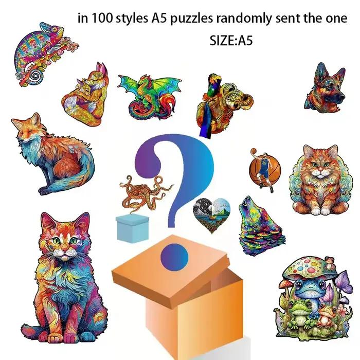 Puzzle circulaire unique en bois pour adultes et enfants, adorable puzzle en bois en forme de hibou,
